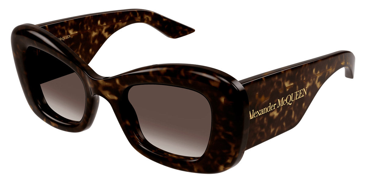 Alexander McQueen® AM0434S AMQ AM0434S 002 50 - 002 Havana / Brown Sunglasses