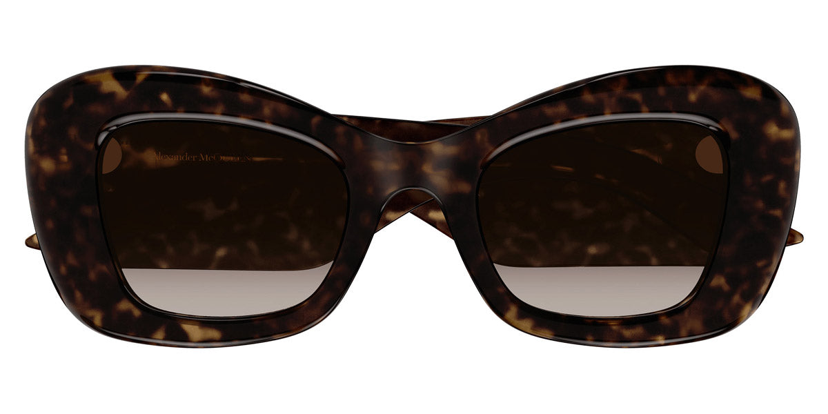 Alexander McQueen® AM0434S AMQ AM0434S 002 50 - 002 Havana / Brown Sunglasses