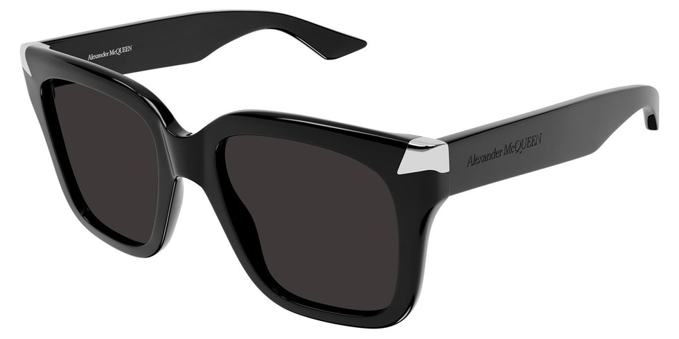 Alexander McQueen® AM0440S AMQ AM0440S 001 53 - 001 Black / Grey Sunglasses