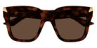 Alexander McQueen® AM0440S AMQ AM0440S 003 53 - 003 Havana / Brown Sunglasses