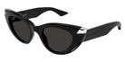 Alexander McQueen® AM0442S AMQ AM0442S 001 50 - 001 Black / Grey Sunglasses