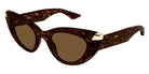 Alexander McQueen® AM0442S AMQ AM0442S 003 50 - 003 Havana / Brown Sunglasses