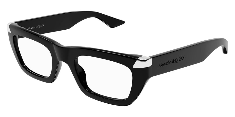 Alexander McQueen® AM0444O AMQ AM0444O 001 51 - 001 Black Eyeglasses