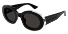 Alexander McQueen® AM0445S AMQ AM0445S 001 51 - 001 Black / Grey Sunglasses