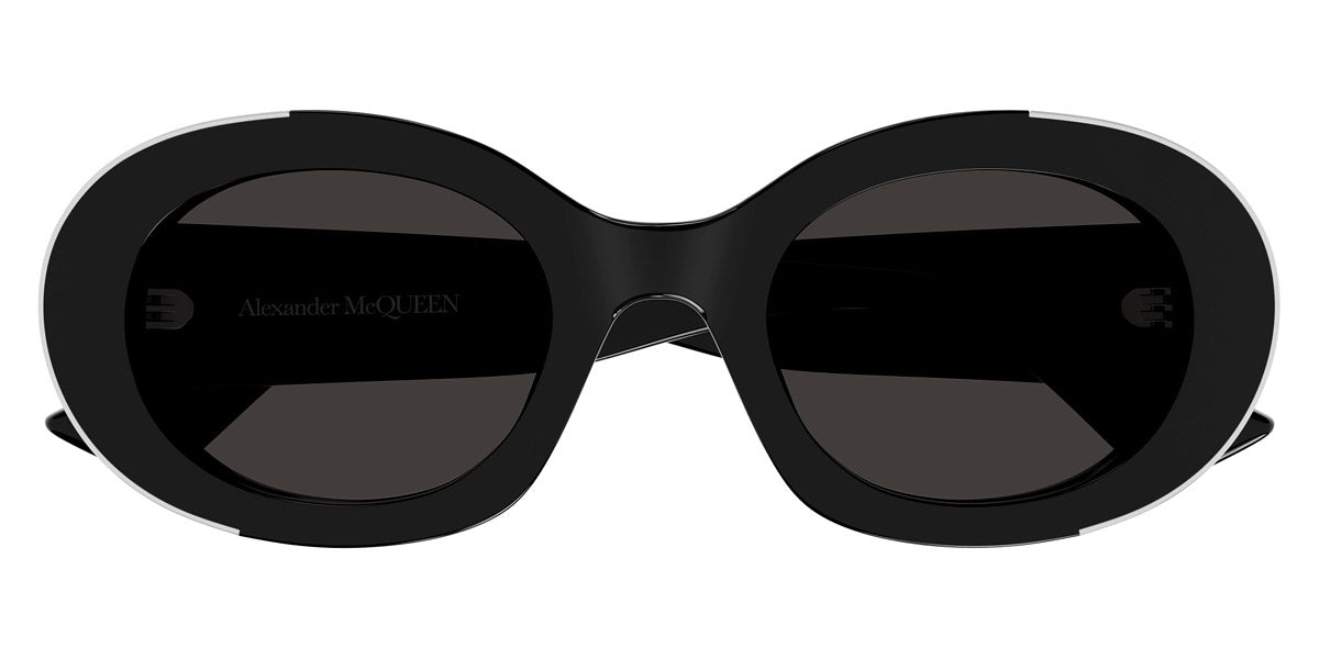 Alexander McQueen® AM0445S AMQ AM0445S 001 51 - 001 Black / Grey Sunglasses