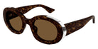 Alexander McQueen® AM0445S AMQ AM0445S 002 51 - 002 Havana / Brown Sunglasses