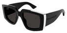 Alexander McQueen® AM0446S AMQ AM0446S 001 51 - 001 Black / Grey Sunglasses