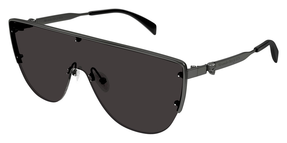 Alexander McQueen® AM0457S AMQ AM0457S 001 99 - 001 Gunmetal / Grey Sunglasses