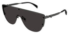 Alexander McQueen® AM0457S AMQ AM0457S 001 99 - 001 Gunmetal / Grey Sunglasses