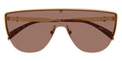 Alexander McQueen® AM0457S AMQ AM0457S 002 99 - 002 Gold / Brown Sunglasses