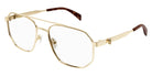 Alexander McQueen® AM0459O AMQ AM0459O 002 57 - 002 Gold Eyeglasses