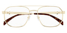 Alexander McQueen® AM0459O AMQ AM0459O 002 57 - 002 Gold Eyeglasses