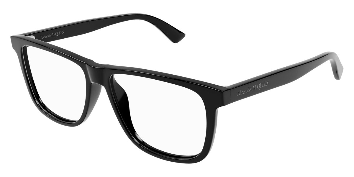 Alexander McQueen® AM0463O AMQ AM0463O 001 56 - 001 Black Eyeglasses
