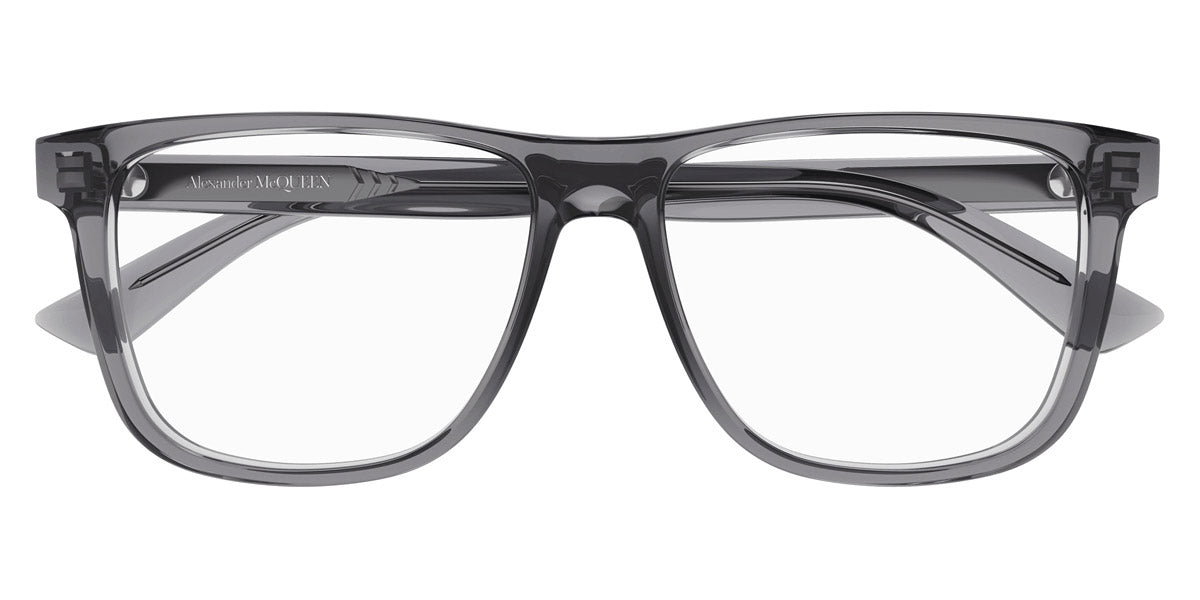 Alexander McQueen® AM0463O AMQ AM0463O 003 56 - 003 Grey Eyeglasses