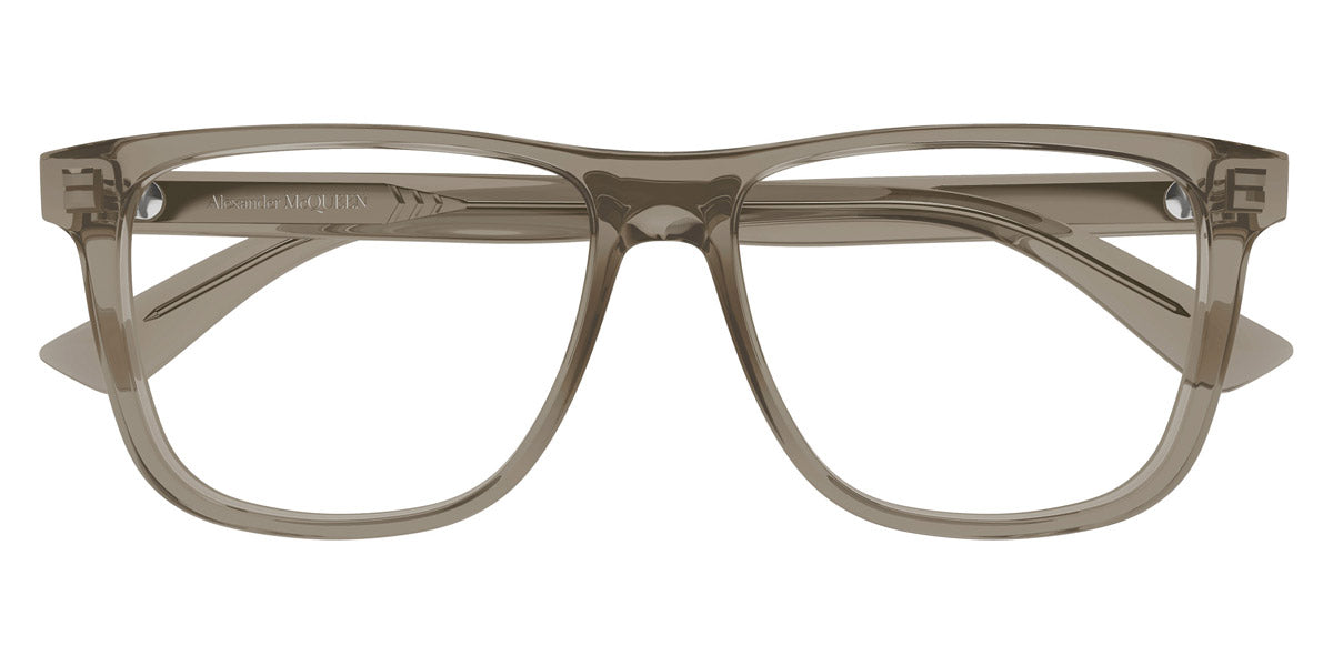 Alexander McQueen® AM0463O AMQ AM0463O 005 56 - 005 Brown Eyeglasses