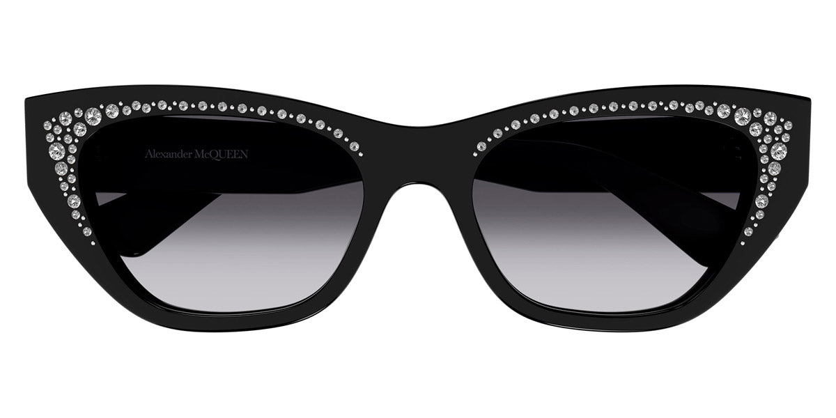 Alexander McQueen® AM0465S AMQ AM0465S 001 54 - 001 Black / Grey Sunglasses