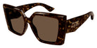 Alexander McQueen® AM0467S AMQ AM0467S 002 56 - 002 Havana / Brown Sunglasses