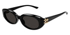 Alexander McQueen® AM0469S AMQ AM0469S 001 50 - 001 Black / Grey Sunglasses