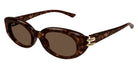 Alexander McQueen® AM0469S AMQ AM0469S 002 50 - 002 Havana / Brown Sunglasses