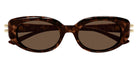 Alexander McQueen® AM0469S AMQ AM0469S 002 50 - 002 Havana / Brown Sunglasses