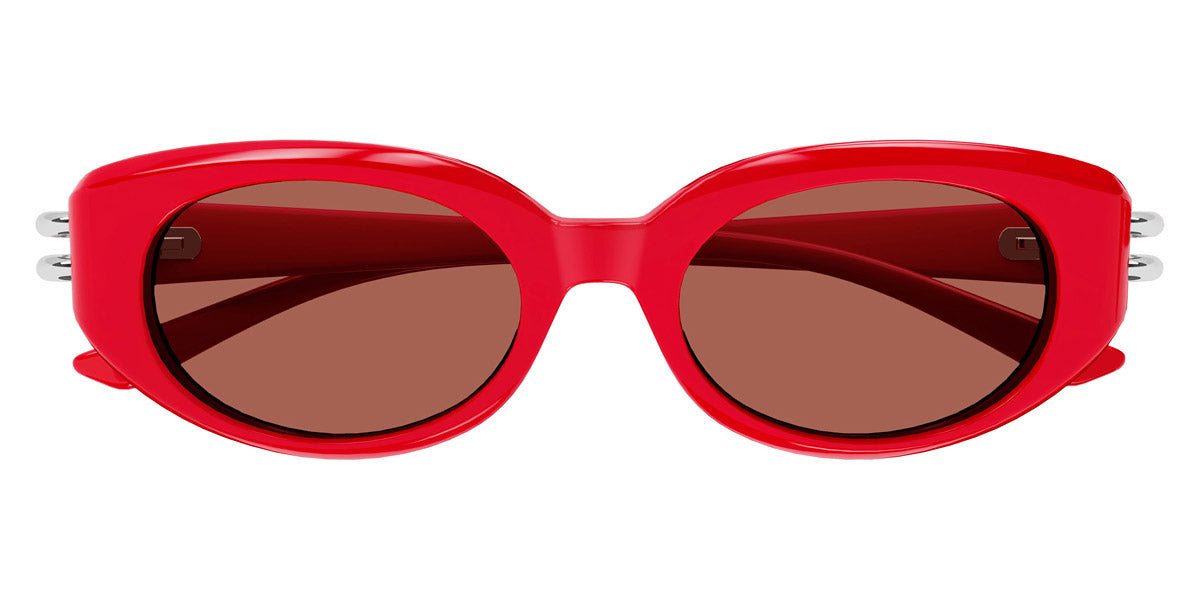 Alexander McQueen® AM0469S AMQ AM0469S 003 50 - 003 Red / Brown Sunglasses