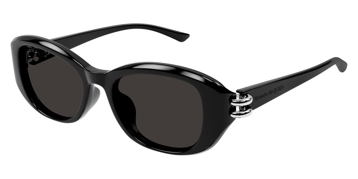 Alexander McQueen® AM0470SA AMQ AM0470SA 001 54 - 001 Black / Grey Sunglasses