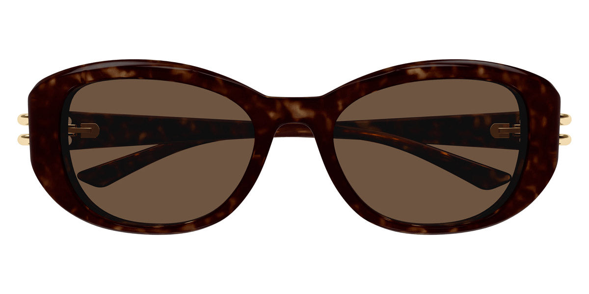 Alexander McQueen® AM0470SA AMQ AM0470SA 002 54 - 002 Havana / Brown Sunglasses
