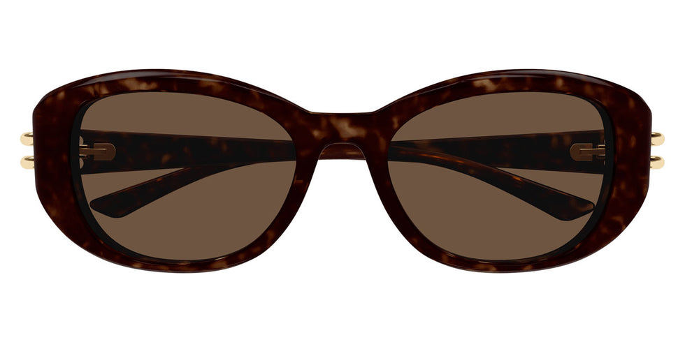 Alexander McQueen® AM0470SA AMQ AM0470SA 002 54 - 002 Havana / Brown Sunglasses