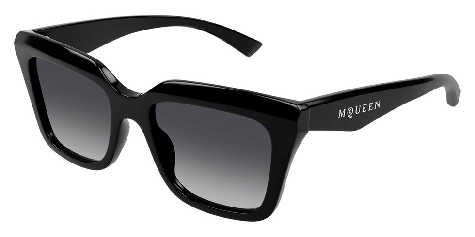 Alexander McQueen® AM0473S AMQ AM0473S 001 53 - 001 Black / Grey Sunglasses