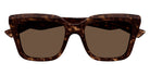Alexander McQueen® AM0473S AMQ AM0473S 002 53 - 002 Havana / Brown Sunglasses