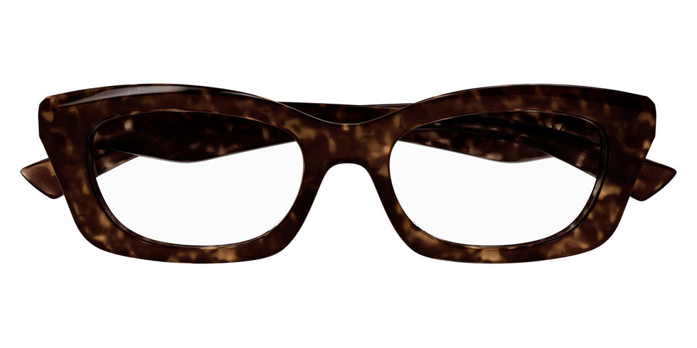 Alexander McQueen® AM0474O AMQ AM0474O 002 52 - 002 Havana Eyeglasses