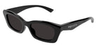 Alexander McQueen® AM0474S AMQ AM0474S 001 52 - 001 Black / Grey Sunglasses