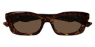 Alexander McQueen® AM0474S AMQ AM0474S 002 52 - 002 Havana / Brown Sunglasses