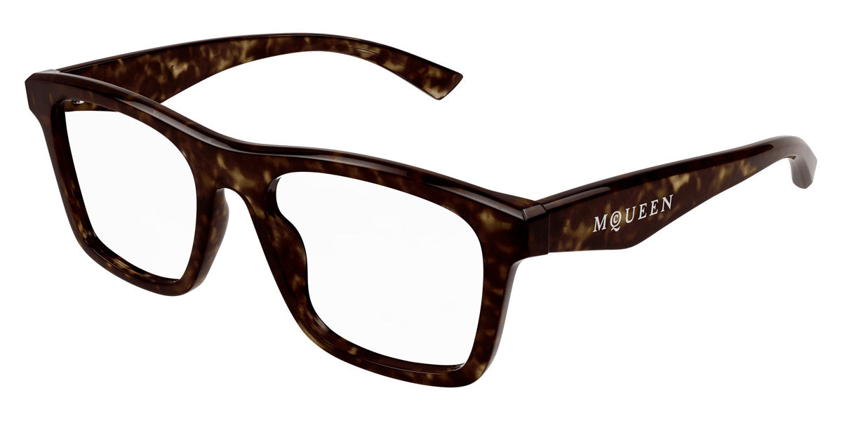 Alexander McQueen® AM0475O AMQ AM0475O 007 54 - 007 Havana Eyeglasses