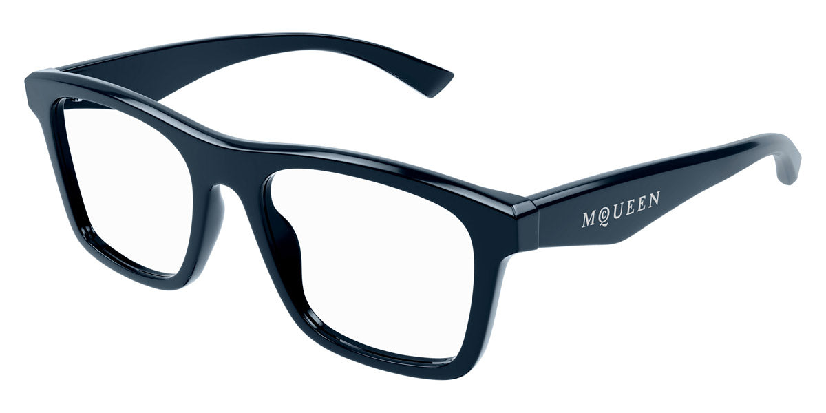 Alexander McQueen® AM0475O AMQ AM0475O 008 54 - 008 Blue Eyeglasses