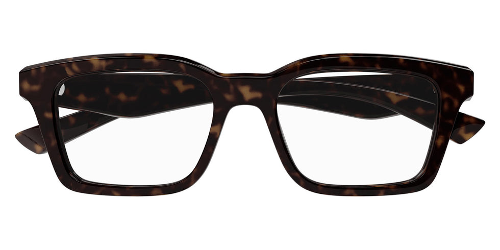 Alexander McQueen® AM0476O AMQ AM0476O 002 53 - 002 Havana Eyeglasses