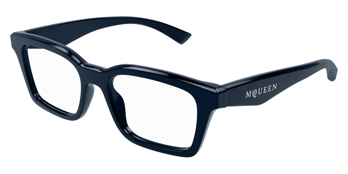 Alexander McQueen® AM0476O AMQ AM0476O 003 53 - 003 Blue Eyeglasses