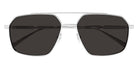 Alexander McQueen® AM0477S AMQ AM0477S 001 59 - 001 Silver / Grey Sunglasses