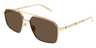 Alexander McQueen® AM0477S AMQ AM0477S 002 59 - 002 Gold / Brown Sunglasses