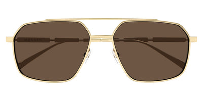 Alexander McQueen® AM0477S AMQ AM0477S 002 59 - 002 Gold / Brown Sunglasses