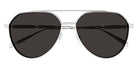 Alexander McQueen® AM0478S AMQ AM0478S 001 59 - 001 Silver / Grey Sunglasses