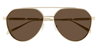 Alexander McQueen® AM0478S AMQ AM0478S 002 59 - 002 Gold / Brown Sunglasses