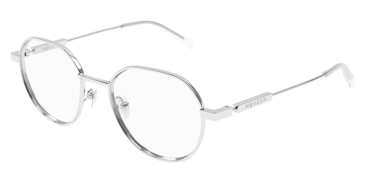 Alexander McQueen® AM0479O AMQ AM0479O 001 50 - 001 Silver Eyeglasses