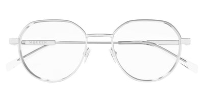 Alexander McQueen® AM0479O AMQ AM0479O 001 50 - 001 Silver Eyeglasses