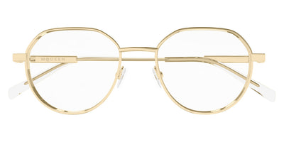 Alexander McQueen® AM0479O AMQ AM0479O 002 50 - 002 Gold Eyeglasses