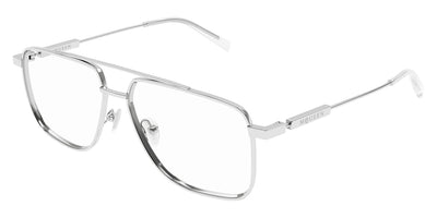 Alexander McQueen® AM0480O AMQ AM0480O 001 57 - 001 Silver Eyeglasses