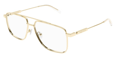 Alexander McQueen® AM0480O AMQ AM0480O 002 57 - 002 Gold Eyeglasses