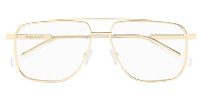 Alexander McQueen® AM0480O AMQ AM0480O 002 57 - 002 Gold Eyeglasses