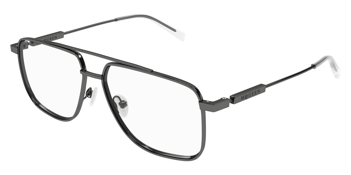 Alexander McQueen® AM0480O AMQ AM0480O 003 57 - 003 Gunmetal Eyeglasses