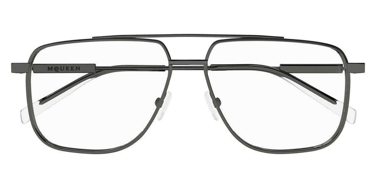 Alexander McQueen® AM0480O AMQ AM0480O 003 57 - 003 Gunmetal Eyeglasses